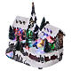 20x20x15 cm Christmas Village with moving skater battery-powered s3