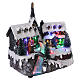 20x20x15 cm Christmas Village with moving skater battery-powered s4