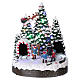 Christmas village with LED lights, moving children 30x25x25 cm s1