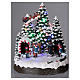 Christmas village with LED lights, moving children 30x25x25 cm s2