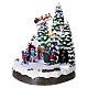 Christmas village with LED lights, moving children 30x25x25 cm s3