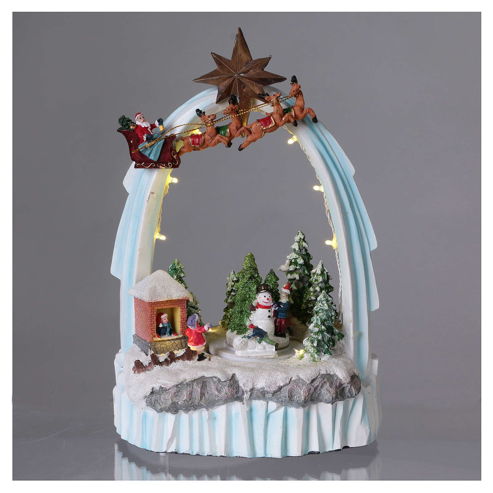 Christmas village with moving children 30x20x15 cm | online sales on