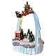 Paesaggio natalizio in resina 30x20x15 cm bambini movimento batteria s3