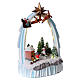 Paesaggio natalizio in resina 30x20x15 cm bambini movimento batteria s4