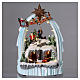 Christmas village with moving train 30x20x15 cm s2