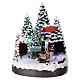 Christmas village with moving characters 30x25x20 cm s1
