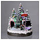 Christmas Tree Scene 30x25x20 cm with moving men battery and electric powered s2