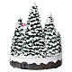 Christmas Tree Scene 30x25x20 cm with moving men battery and electric powered s5
