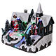 Christmas village with moving Santa Claus 20x20x15 cm s3