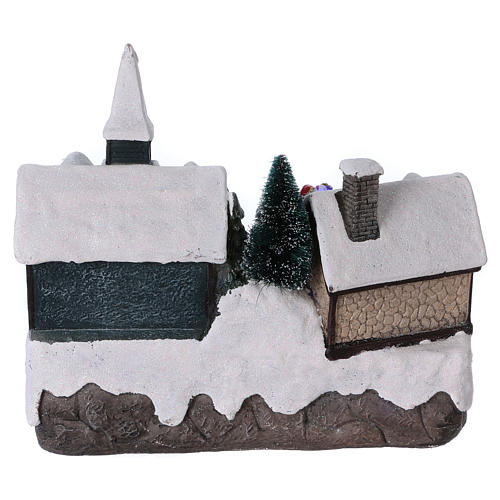 Christmas Village Animated with battery moving Santa Clause 20x20x15 cm 5