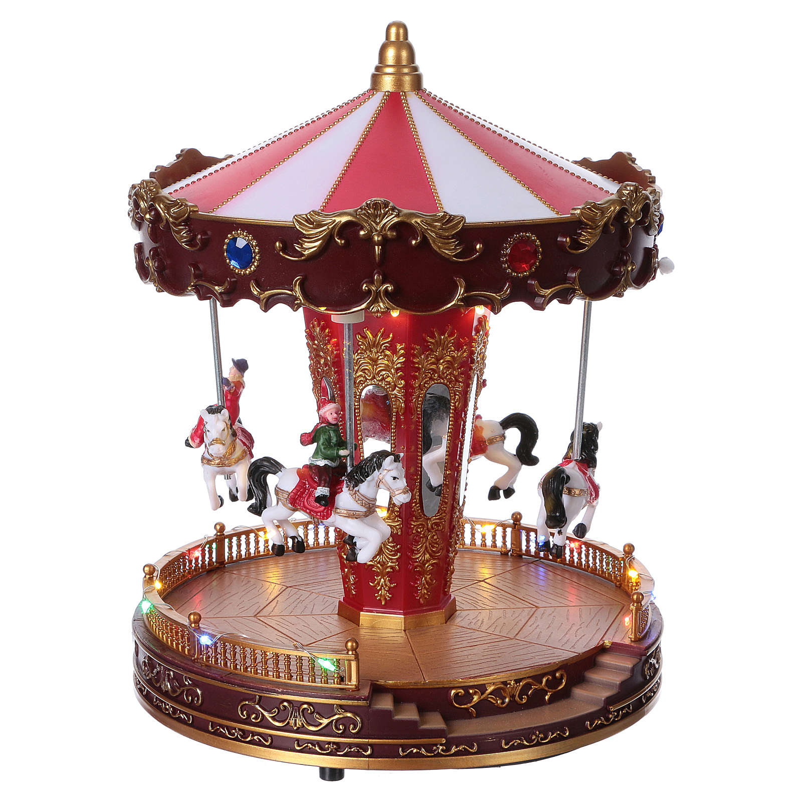 Carrousel pour village de Noël 30x20x20 cm chevaux en vente en ligne