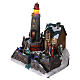 Winterszene mit Leuchturm und Kinder 25x25x15cm Licht und Musik s3