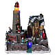 Christmas village with moving mill and children 25x25x15 cm s1