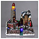 Christmas village with moving mill and children 25x25x15 cm s2