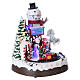 Christmas village with moving train 30x25x20 cm s4