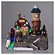 Christmas village with moving train and mill 25x25x15 cm s2