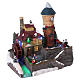Christmas village with moving train and mill 25x25x15 cm s4