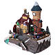 Winter Holiday Village 25x25x15 cm with Moving Mill and Train Battery Operated s3