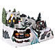 Christmas village with moving train and swing 20x30x20 cm s4