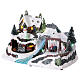 Snowy Christmas Village with Animated Train and Swing20x30x20 cm Battery operated s3