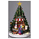 Scenografia bożonarodzeniowa 30x25x25 cm stoisko z cukierkami ruchome na baterie i zasilacz s2