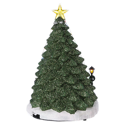 Holiday Toy Shop Christmas Scene 30x25x25 cm with Moving Toy Counter Battery and Power Operated 5