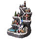 Christmas village with LED lights, moving ice-skaters, carousel and trees 50x30x30 cm s3
