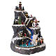 Christmas village with LED lights, moving ice-skaters, carousel and trees 50x30x30 cm s4