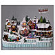 Christmas village with LED lights, ice-skaters and moving train 40x55x30 cm s2