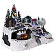 Holiday Christmas Village 25x35x20 cm with In-Motion Train and Skaters Electric Powered s4