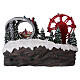 Winter Holiday Town 40x55x35 cm with Moving Carousel Ferris Wheel and Skaters Electric Powered s5