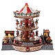 Illuminated Christmas Town with Moving Merry Go Round with music 35x40x35 cm electric powered s1