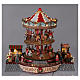 Illuminated Christmas Town with Moving Merry Go Round with music 35x40x35 cm electric powered s2