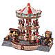 Illuminated Christmas Town with Moving Merry Go Round with music 35x40x35 cm electric powered s3