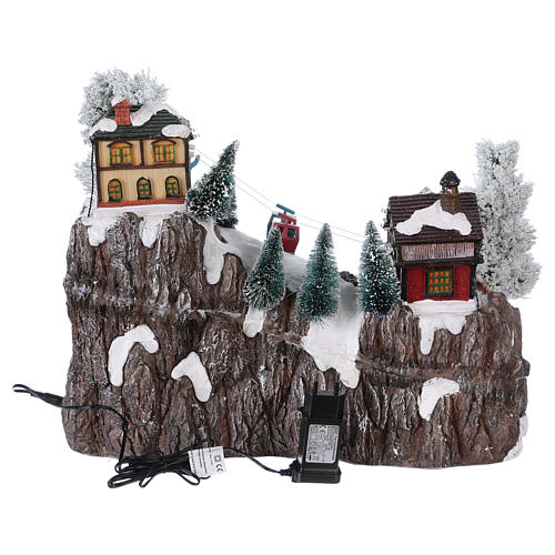 Electrical Christmas Holiday Village with Music and Moving Lights 35x45x30 cm 5