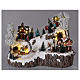 Electrical Christmas Holiday Village with Music and Moving Lights 35x45x30 cm s2