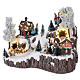 Electrical Christmas Holiday Village with Music and Moving Lights 35x45x30 cm s3