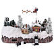 Christmas village with music movement and lights 30x50x35 cm electric s5