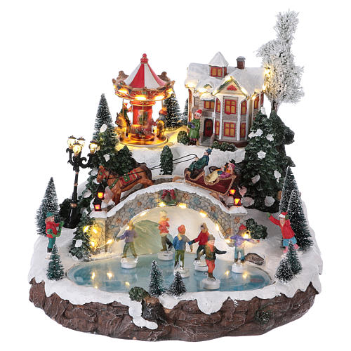 Christmas Village Having Fun with Lights Music Motion 30x35x35 cm electric powered 1