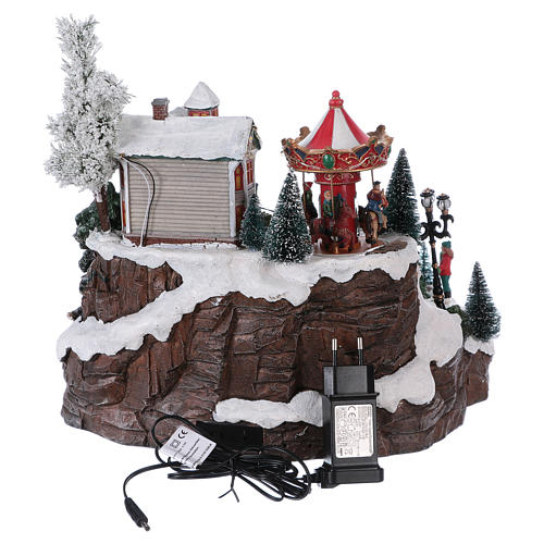Christmas Village Having Fun with Lights Music Motion 30x35x35 cm electric powered 5