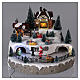 Christmas village with Santa Claus, lights, music and movement 20x25x25 cm s2