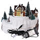 Santa Claus Christmas Village with Moving Lights and Music 20x25x25 cm electric powered s5