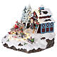Christmas village with Santa Claus, lights and movement 20x25x20 cm s3