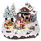 Santa Claus Christmas Village with Gifts 20x25x20 cm lights motion music electric powered s1