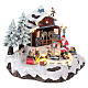 Santa Claus Christmas Village with Gifts 20x25x20 cm lights motion music electric powered s4