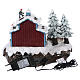 Santa Claus Christmas Village with Gifts 20x25x20 cm lights motion music electric powered s5