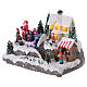 Christmas village with lights and movement 15x20x15 cm s3