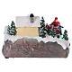 Christmas Village with Santa children and gifts 15x20x15 cm lights and motion battery powered s5