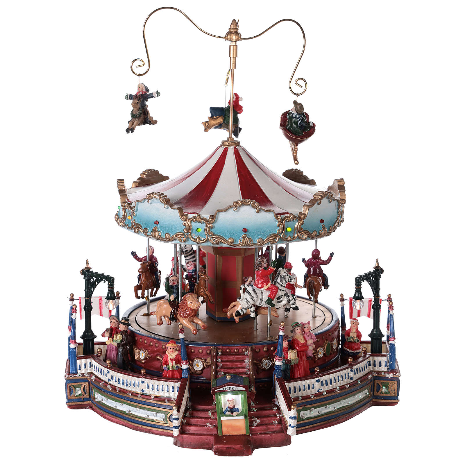 Christmas decoration carousel with lights, music and  online sales on