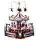 Christmas Carousel Holiday Scene with lights music 25x30x30 electric powered s1